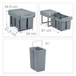 Källsorteringskärl-Källsortering med 4 fack