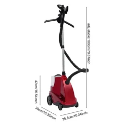 Ångpressar-Klänningång, Justerbar Höjd, Snabb Uppvärmning,Burgund, EU