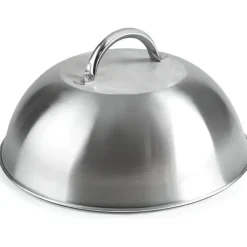 Ibili Klockor för plancha - Inox - 23,2 cm - Inoxhandtag - Höjd 7,5 cm - Idealiskt för att hålla varmt