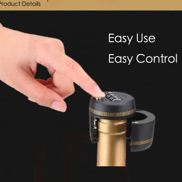 Flaskstopp & Flaskförslutare-Kodlås för flaskor, vin / sprit / läsk /saft mfl