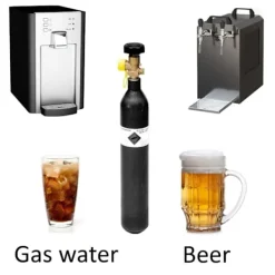 Kolsyremaskin-Koldioxid, CO2 flaska - 0,5 kg, utan flaskbur - Gasflaska, Kolsyreflaska, Kolsyrecylinder, Kolsyrebehållare, Kolsyrepatroner