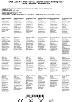 Kolsyremaskin-Kolsyremaskin, vattendispenser, vattenautomat, vattenmaskin, vattenkylare, kolsyrat vatten maskin, bubbelvatten maskin - Externer Karbonator 40L