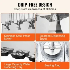 Kommersiell Dryckedispenser 18L, 3 Tankar, Kall Juice, Isdryckedispenser, Hög Kvalitet, Effektiv och Användarvänlig