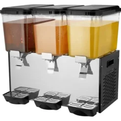 Kommersiell Dryckedispenser 18L, 3 Tankar, Kall Juice, Isdryckedispenser, Hög Kvalitet, Effektiv och Användarvänlig