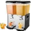 Kommersiell dryckedispenser 18L, 2 tankar, kall juice, effektiv servering, hållbar design, perfekt för caféer
