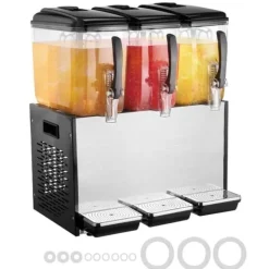 Kommersiell dryckedispenser 12L x 3 tankar, hög kapacitet, kall juice, perfekt för caféer och restauranger