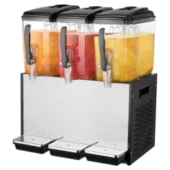 Kommersiell dryckedispenser 12L x 3 tankar, hög kapacitet, kall juice, perfekt för caféer och restauranger
