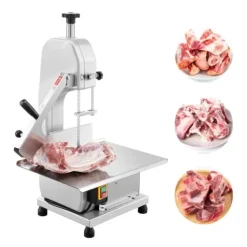 Kommersiell elektrisk köttbandsåg 650W, rostfri, effektiv, hållbar, professionell för kök, perfekt för kött och fisk