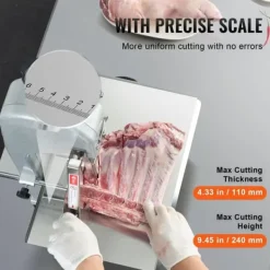 Kommersiell elektrisk köttbandsåg 650W, rostfri, effektiv, hållbar, professionell för kök, perfekt för kött och fisk