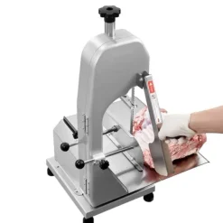 Kommersiell elektrisk köttbandsåg 650W, rostfri, effektiv, hållbar, professionell för kök, perfekt för kött och fisk