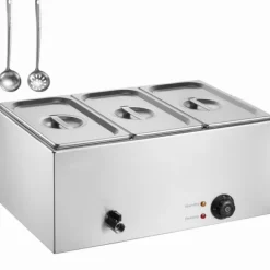 Kommersiell Elektrisk Matvärmare 3-Pannor Bänkskiva Buffé 16,5L Bain Marie, effektiv värmelösning för restauranger och catering