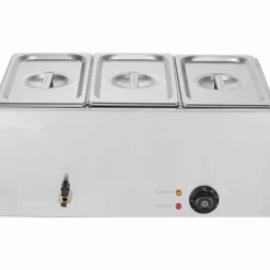 Kommersiell Elektrisk Matvärmare 3-Pannor Bänkskiva Buffé 16,5L Bain Marie, effektiv värmelösning för restauranger och catering