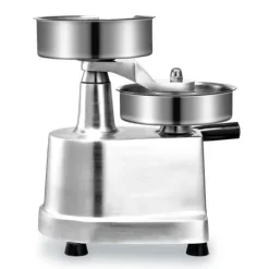 Pressar-Kommersiell hamburgerbiffmaskin 150 mm, kraftig rostfri skål, köksmaskin för köttformning med 1000 pattypapper.