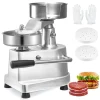 Pressar-Kommersiell hamburgerbiffmaskin 130 mm, kraftig rostfri skål, hamburgerpress för köttformning med 1000 pattypapper.