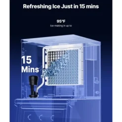 Ismaskiner-Kommersiell ismaskin, 550 lbs/dag modell, självrengörande och hög effektivitet - Endast huvudenhet