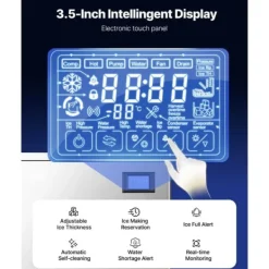 Ismaskiner-Kommersiell ismaskin, 550 lbs/dag modell, självrengörande och hög effektivitet - Endast huvudenhet