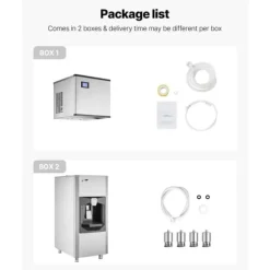 Ismaskiner-Kommersiell Ismaskin 300 pund/dag, 180 pund förvaringsfack, Automatisk isdispensering
