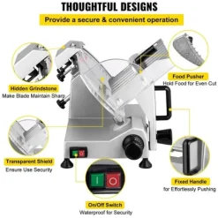 Köttskivare-Kommersiell köttskärare, 200 W, 350-400 varv/min. 8