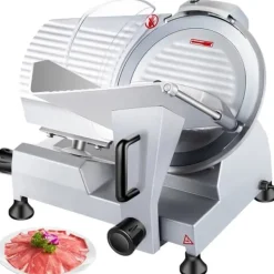 Kommersiell köttskärare 320 W, elektrisk Deli-matskärare med 12" kolstålblad, justerbar tjocklek för kött och grönsaker.