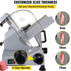 Kommersiell köttskärare 320 W, elektrisk Deli-matskärare med 12