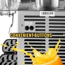 Dryckesautomater-Kommersiell rostfri kalldrycksdispenser för fruktjuice och iste, 2 tankar, 6,4 gallon, med termostatkontroll.