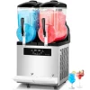 Slushmaskiner-Kommersiell slushmaskin 12Lx2, margarita- och smoothie-maskin, hög kapacitet, effektiv kylning, perfekt för caféer och fester
