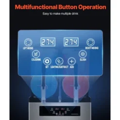 Slushmaskiner-Kommersiell slushmaskin 12Lx2, margarita- och smoothie-maskin, hög kapacitet, effektiv kylning, perfekt för caféer och fester