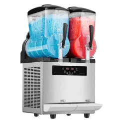 Slushmaskiner-Kommersiell slushmaskin 12Lx2, margarita- och smoothie-maskin, hög kapacitet, effektiv kylning, perfekt för caféer och fester