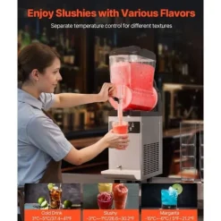 Slushmaskiner-Kommersiell Slushmaskin 12L, Margarita Smoothie, Fryst Dryck, Perfekt för Fest och Event, Snabb Uppvärmning