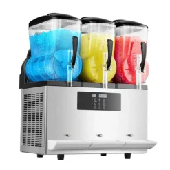 Slushmaskiner-Kommersiell Slushy Maskin 12Lx3, Frys Drycktillverkare för Margarita & Smoothie, Hög Kapacitet, Enkel Användning, Perfekt för Fester