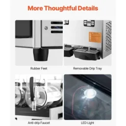 Slushmaskiner-Kommersiell Slushy-maskin 12Lx3, Margaritamaskin, Smoothiemaskin, Frysta drycker, Hög kapacitet, Snabb och effektiv för evenemang