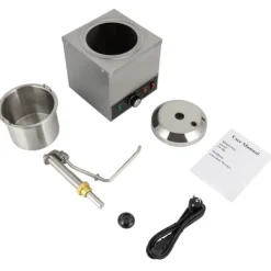 Kommersiell såsdispenser - Elektrisk enkelpump - Uppvärmd - 2 L kapacitet - 650 W - 220 V/50 Hz - 201 rostfritt stål - Silver