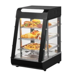 Kommersiell 3-vånings matvärmare, bänkdisplay, pizzaskåp med belysning