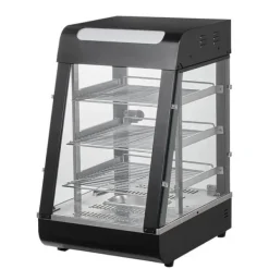 Kommersiell 3-vånings matvärmare, bänkdisplay, pizzaskåp med belysning