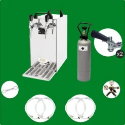 Komplett set - Öltapp - kontakt 40 två linjer torr kylare, run kylare 50 liter/h, KEG:utan, KEG 2:Type M