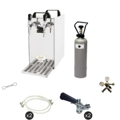 Komplett set - Öltapp - kontakt 40 två linjer torr kylare, run kylare 50 liter/h, KEG:utan, KEG 2:Type M