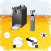 Komplett set - Öltapp - STREAM 80 ölkassett, flödeskylare 2-linjers torrkylare, KEG:Type D, KEG 2:KeyKeg