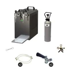Ölkranar-Komplett set - Öltapp - STREAM 80 ölkassett, flödeskylare 2-linjers torrkylare, KEG:5 liters adapter, KEG 2:utan