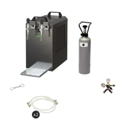 Ölkranar-Komplett set - Öltapp - STREAM 80 ölkassett, flödeskylare 2-linjers torrkylare, KEG:5 liters adapter, KEG 2:utan