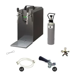 Komplett set - Öltapp - Stream 50 två linjer torr kylare, run kylare 50 liter/h, KEG 2:Type G, KEG:NC Adapter