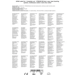 Komplett set - Öltapp - STREAM 80 ölkassett, flödeskylare 2-linjers torrkylare, KEG:Type M, KEG 2:Type M