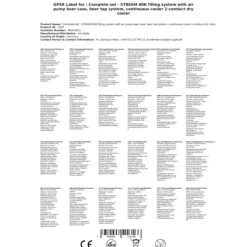 Ölkranar-Komplett set - Öltapp STREAM 80K med luftpump, ölväska, genomströmningskylare, 2-linjers torrkylare, KEG:utan, KEG 2:Type G