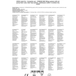 Ölkranar-Komplett set - Öltapp STREAM 80K med luftpump, ölväska, genomströmningskylare, 2-linjers torrkylare, KEG:Type A, KEG 2:NC Adapter