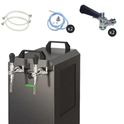 Komplett set - Öltapp STREAM 80K med luftpump, ölväska, genomströmningskylare, 2-linjers torrkylare, KEG 2:NC Adapter, KEG:KeyKeg
