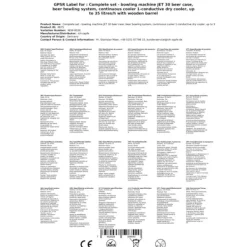 Komplett set under disk - Öltapp JET 30 en linje torr kylare, 35 liter/h -Bierkoffer med trätunna, KEG:Type A