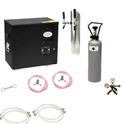 Komplett uppsättning för underdisk Öltapp AS40 2 slingor, med kylare, KEG:Type M, KEG 2:KeyKeg