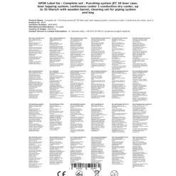 Ölkranar-Komplett uppsättning Öltapp - JET 30 en linje torr kylare, 35 liter/h -Bierkoffer med trätunna, Rengöringssats för kran och kagge, KEG:Type A