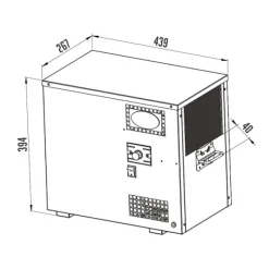 Ölkranar-Komplett uppsättning Öltapp, öldispenser, ölmaskin, ölautomat, ölkylare, öltappingssystem AS40 2 slingor, med kylare, KEG:utan, KEG 2:Type M