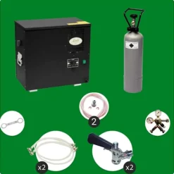 Ölkranar-Komplett uppsättning Öltapp AS40 2 slingor, med kylare, KEG:Type A, KEG 2:5 liters adapter
