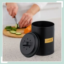 Källsorteringskärl-Kompostbehållare, 21,5x14 cm, Svart